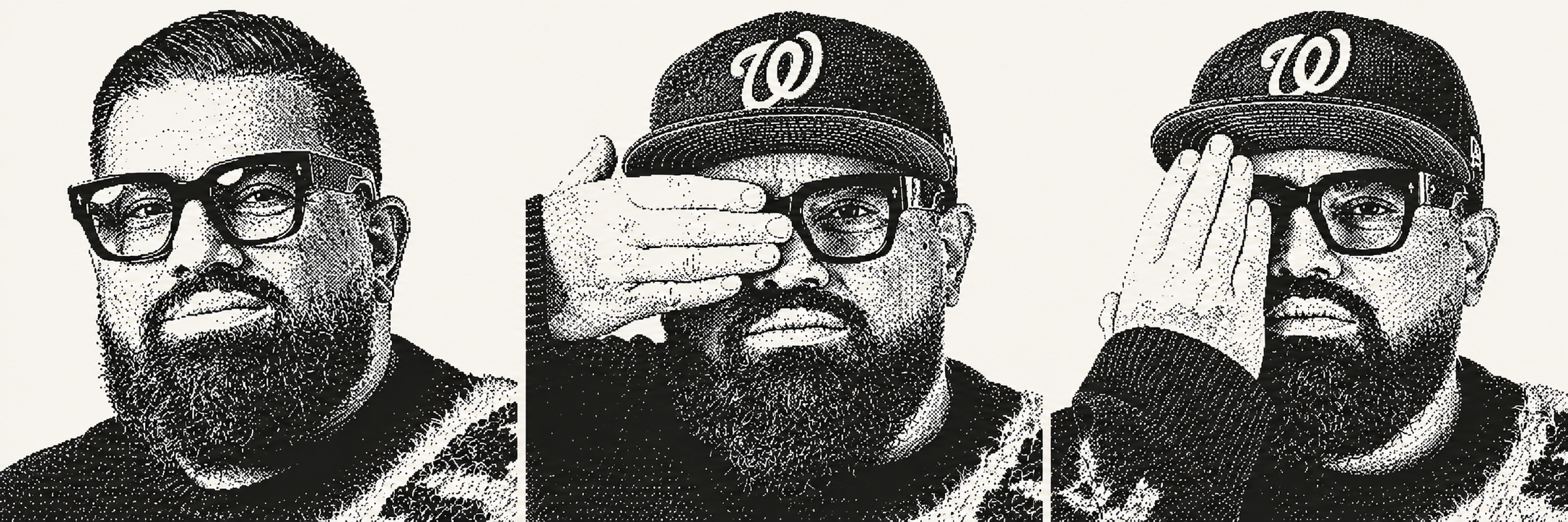 Wa’il in one-bit: thick glasses, a beard, and a little mischief